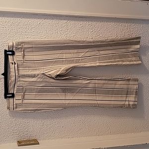 Cartonnier Crop Flare Slacks Size 10 Striped
